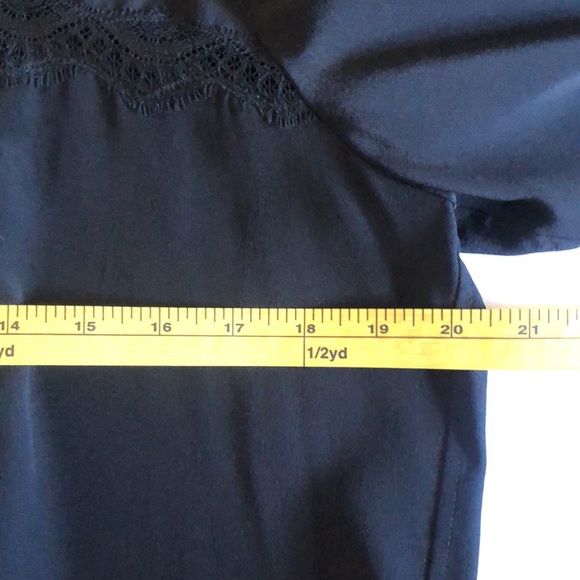 Sezane Silk Lace Black Long Sleeve Blouse Size 40 - Picture 11 of 13